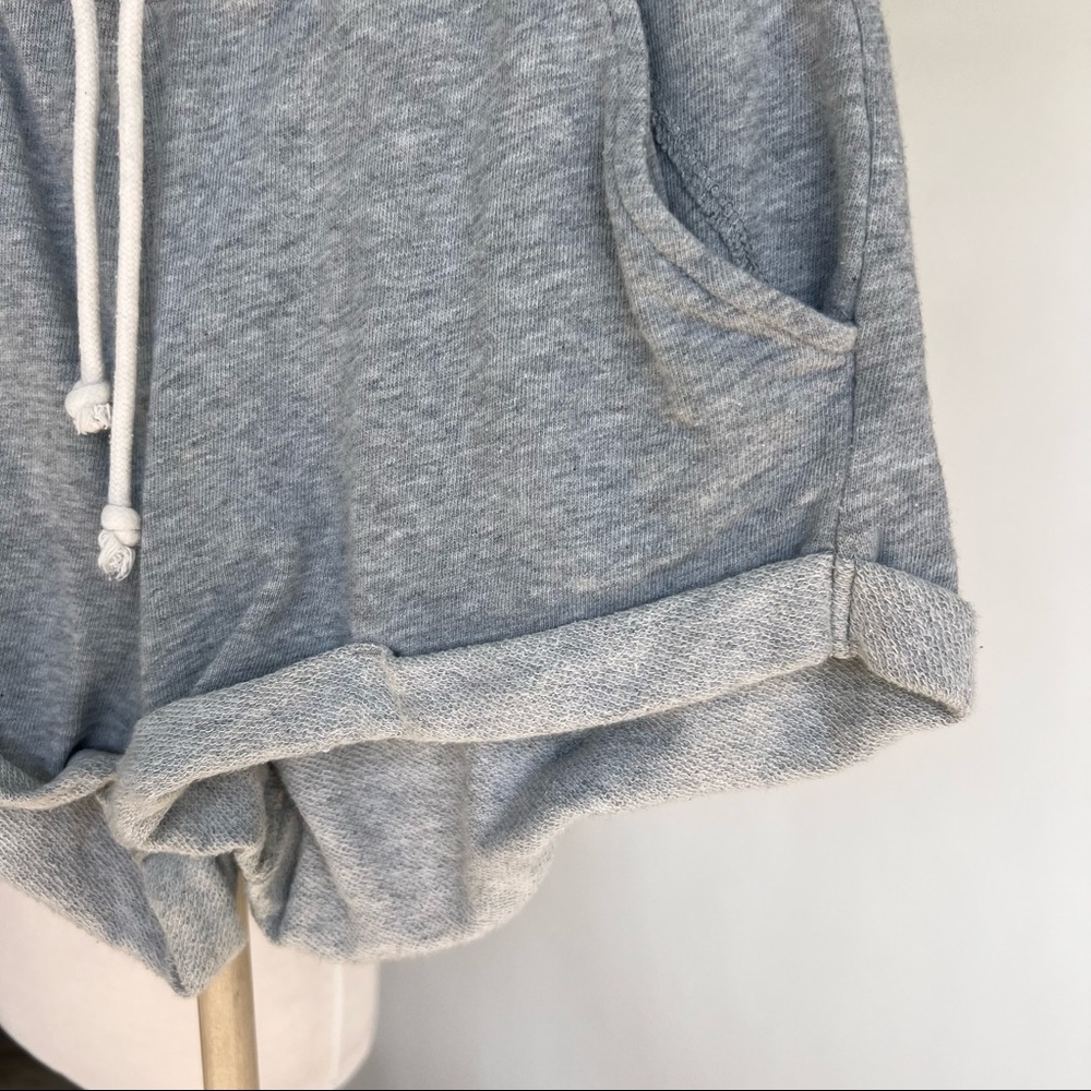 SOLD ❌ HEATHER GREY DRAWSTRING LOUNGE SHORTS - Picture 2 of 4